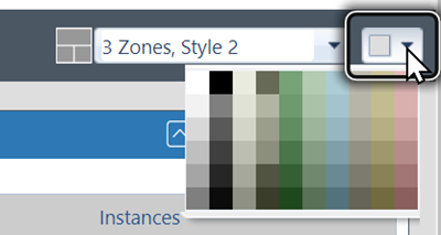 The background color menu