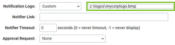 An additional field for pointing to the custom logo location.