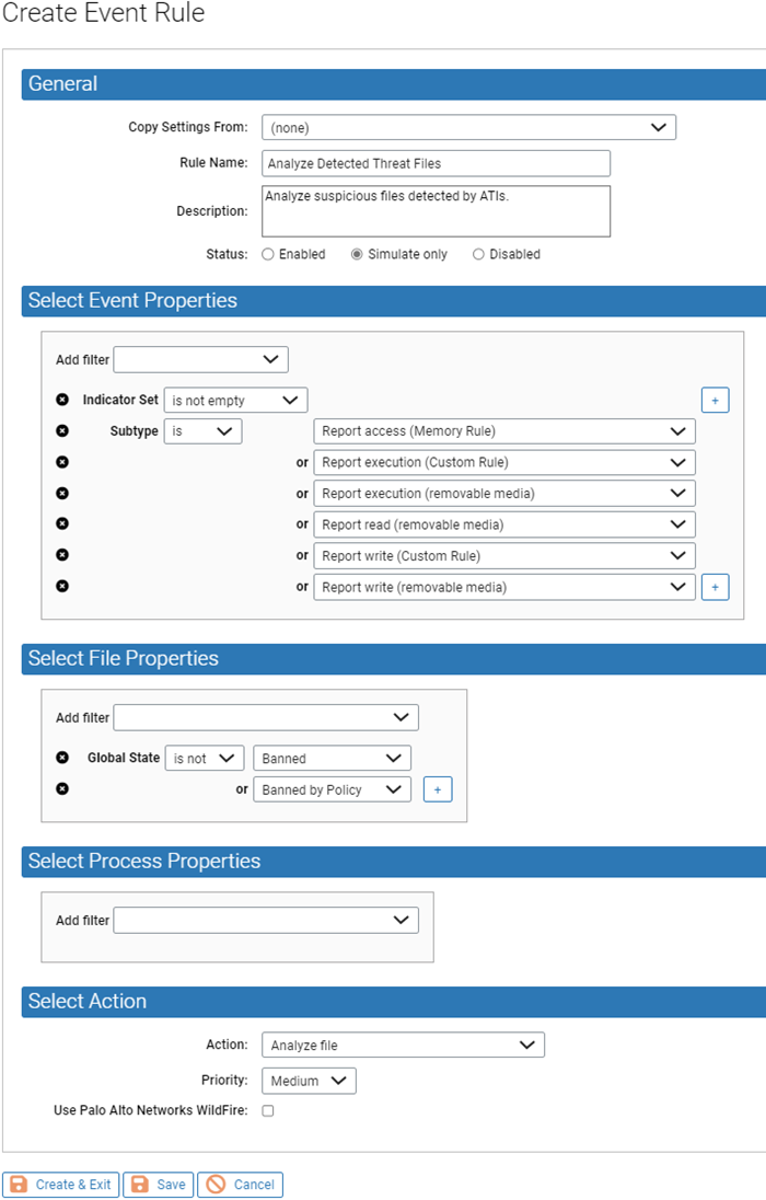 The Event Rule example
